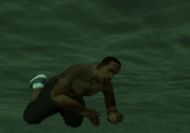 CJ diving underwater (Image via iGrandTheftAuto)